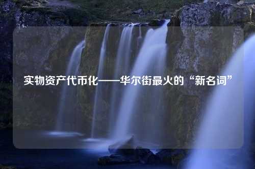 实物资产代币化——华尔街最火的“新名词”