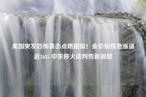 美国突发恐怖袭击点燃避险！金价短线急涨逼近2635 中东停火谈判传新消息