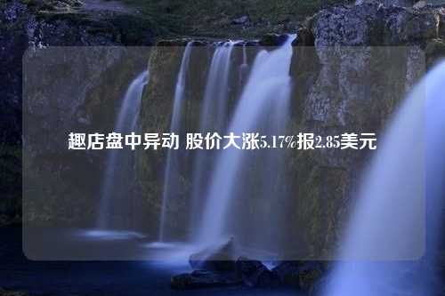 趣店盘中异动 股价大涨5.17%报2.85美元