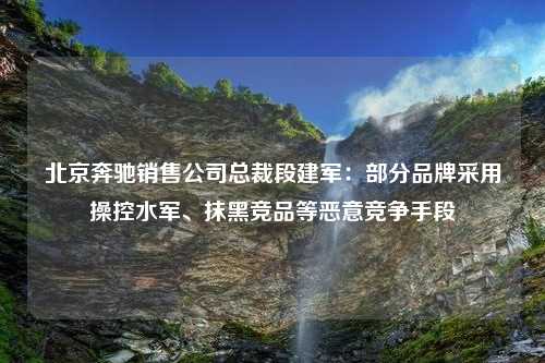 北京奔驰销售公司总裁段建军：部分品牌采用操控水军、抹黑竞品等恶意竞争手段