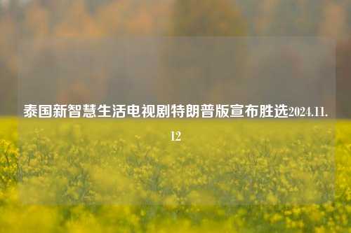 泰国新智慧生活电视剧特朗普版宣布胜选2024.11.12