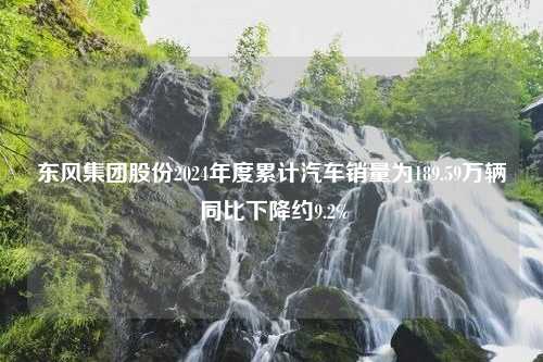 东风集团股份2024年度累计汽车销量为189.59万辆 同比下降约9.2%