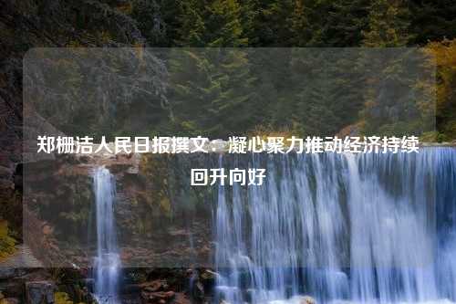 郑栅洁人民日报撰文：凝心聚力推动经济持续回升向好