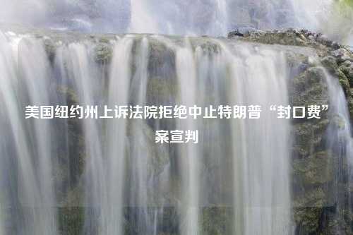 美国纽约州上诉法院拒绝中止特朗普“封口费”案宣判