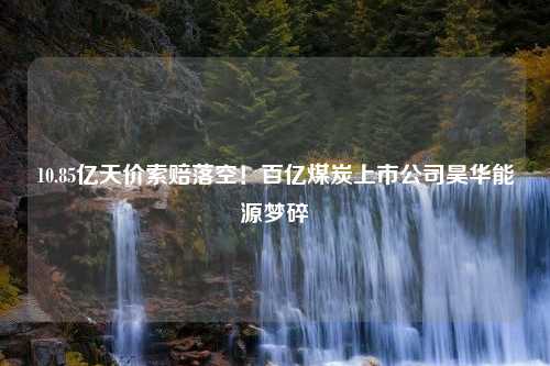 10.85亿天价索赔落空！百亿煤炭上市公司昊华能源梦碎