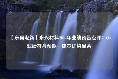 【东吴电新】永兴材料2024年业绩预告点评：Q4业绩符合预期，成本优势显著