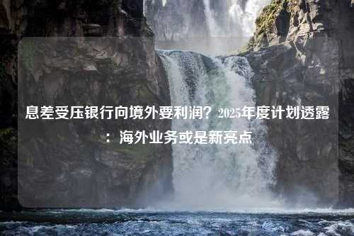 息差受压银行向境外要利润？2025年度计划透露：海外业务或是新亮点