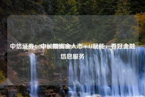 中信证券：中长期资金入市+AI赋能，看好金融信息服务