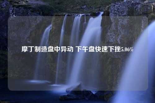 摩丁制造盘中异动 下午盘快速下挫5.06%