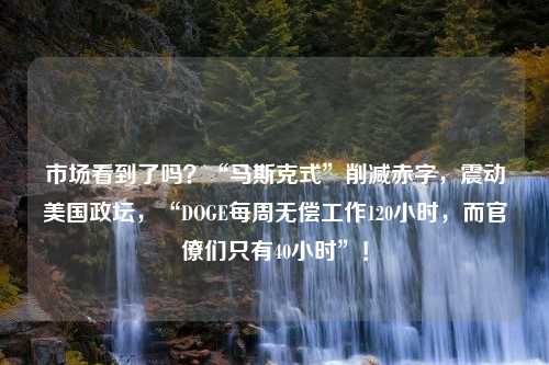 市场看到了吗？“马斯克式”削减赤字，震动美国政坛，“DOGE每周无偿工作120小时，而官僚们只有40小时”！