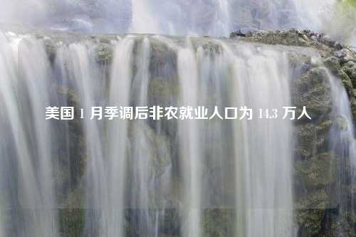 美国 1 月季调后非农就业人口为 14.3 万人