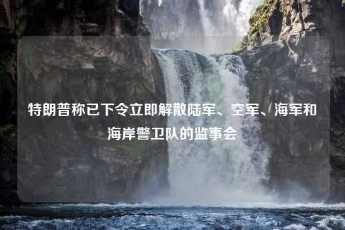 特朗普称已下令立即解散陆军、空军、海军和海岸警卫队的监事会