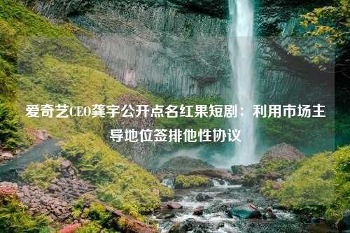 爱奇艺CEO龚宇公开点名红果短剧：利用市场主导地位签排他性协议