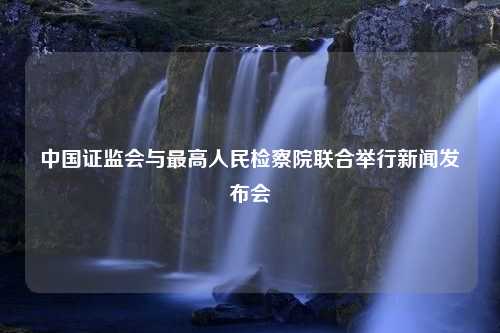 中国证监会与最高人民检察院联合举行新闻发布会